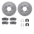 R1 18-25 Hyundai Kona Rear Carbon Coated Brake Rotor Set w/Optimum OE Pads and Hardware
