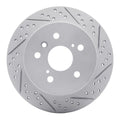 R1 07-12 Lexus Es350 Rear Right Drilled & Slotted Geoperformance Rotor