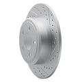 R1 06-09 Hyundai Azera Rear Right Drilled & Slotted Geo-Carbon Rotor