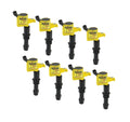 Direct Ignition Coil Kit Supercoil 2004-2008 Ford 4.6L/5.4L/6.8L 3-Valve- Black- 8-Pack Supercoil With Shorter Black Boot For 2004-2008 Ford Modular 3V 4.6L/ 5.4L / 6.8L V10 Engines ACCEL