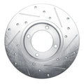 R1 79-81 Toyota Celica Front Left Drilled & Slotted Silver Brake Rotor