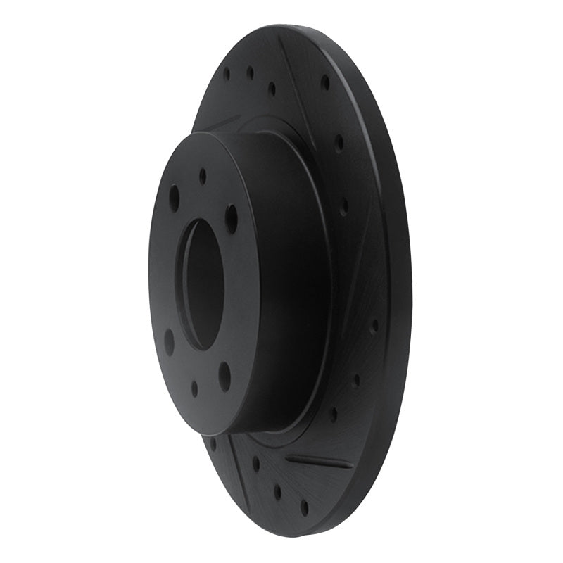 R1 86-06 Nissan TSURU (Mexico) Front Right Drilled & Slotted Black Brake Rotor