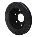 R1 1988-2000 Cadillac Escalade Front Left Drilled & Slotted Black Brake Rotor