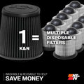 K&N 05-10 GM Heavy Duty V8-6.6L Diesel Dryflow Lifetime Engine Air Filter