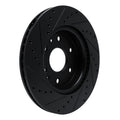 R1 23-25 Chevrolet Colorado Front Right Drilled & Slotted Black Brake Rotor