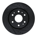 R1 23-25 Chevrolet Colorado Front Right Drilled & Slotted Black Brake Rotor