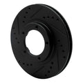 R1 95-04 Toyota Tacoma Front Left Drilled & Slotted Black Brake Rotor