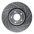 R1 05-12 Acura RL Front Left Drilled & Slotted Silver Brake Rotor