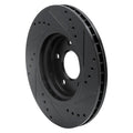 R1 14-23 Nissan X-Trail (Mexico) Front Left Drilled & Slotted Black Brake Rotor