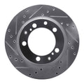DFC 87-97 Porsche 944 (Excl Turbo) Rear Left Drilled & Slotted Silver Brake Rotor