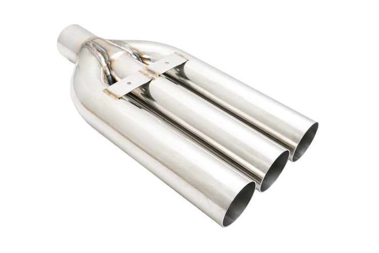Megan Racing Universal Muffler Delete Triple 3 Stainless Straight Tips