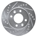 DFC 83-85 Renault R18I Front Left Drilled & Slotted Silver Brake Rotor
