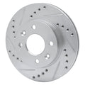 DFC 83-85 Renault R18I Front Left Drilled & Slotted Silver Brake Rotor