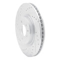 R1 Concepts Brake Rotor Drilled and Slotted Silver Fits Ford Mustang