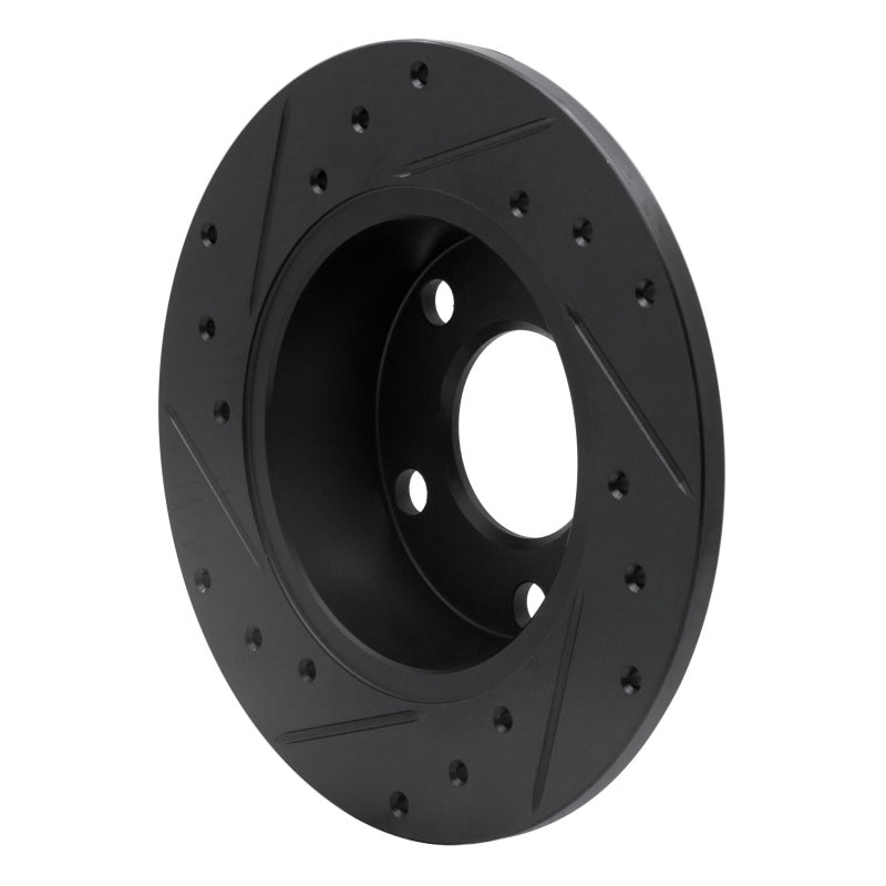 R1 99-02 Audi A6 Quattro Rear Right Drilled & Slotted Black Brake Rotor