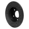 R1 99-02 Audi A6 Quattro Rear Right Drilled & Slotted Black Brake Rotor