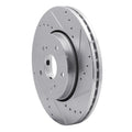 R1 Concepts Brake Rotor Drilled and Slotted Silver Fits Suzuki Kizashi