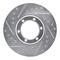 R1 87-89 Dodge Raider Front Left Drilled & Slotted Silver Brake Rotor