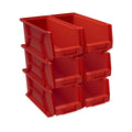 RED BINS 6IN X 6.5IN X 15.45IN (6 PACK)