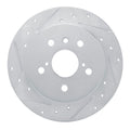 DFC 18-24 Toyota Camry Rear Left Drilled & Slotted Silver Brake Rotor
