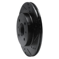 R1 91-02 Saturn SW1 Front Right Drilled & Slotted Black Brake Rotor