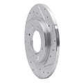R1 71-89 Peugeot 504 Rear Right Drilled & Slotted Silver Brake Rotor