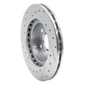 DFC 86-89 Toyota Celica Front Right Drilled & Slotted Silver Brake Rotor