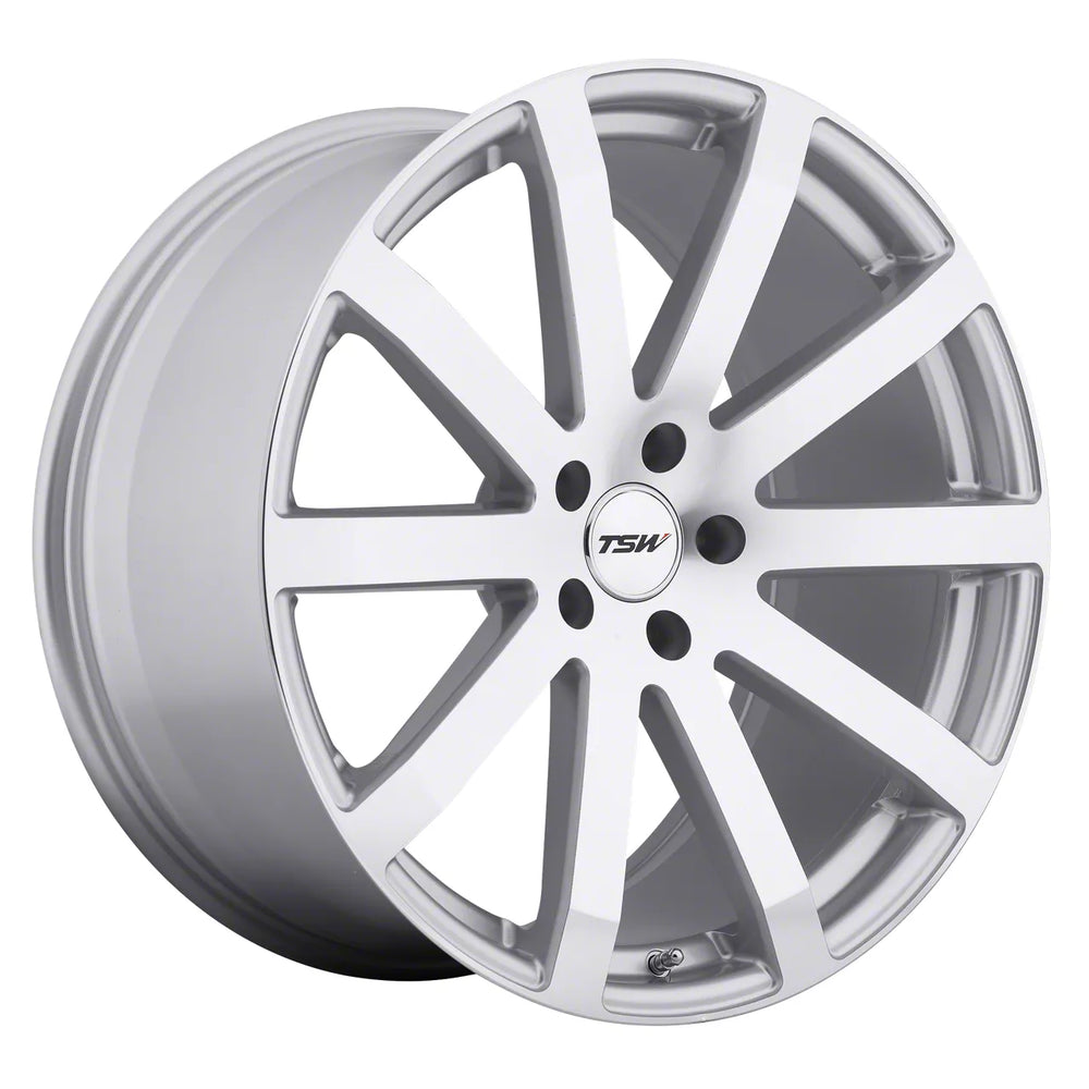 TSW Alloy Wheels silver auto part