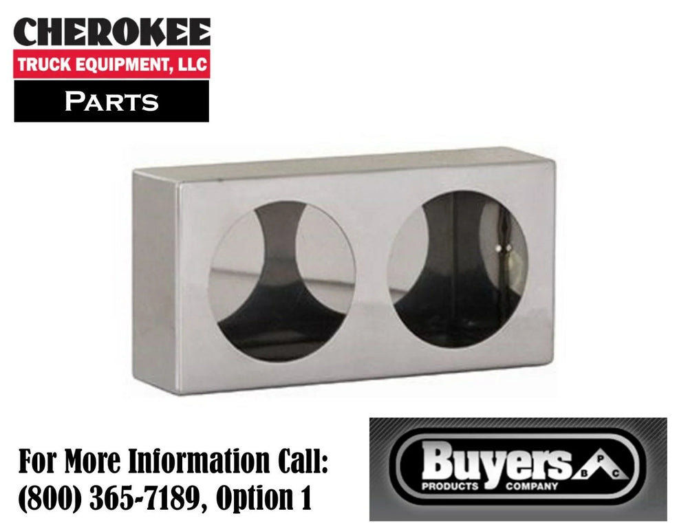 LIGHT BOX DOUBLE ROUND 6X12X3STNLS ST