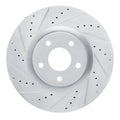 R1 20-25 Ford BRONCO Sport Front Left Drilled & Slotted Silver Brake Rotor