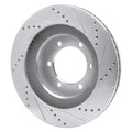 DFC 03-09 Lexus GX470 Front Left Drilled & Slotted Silver Brake Rotor