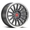 Aluminum Wheels 17x9 Grip 315G Machined Lip-Red Logo Gloss Gunmetal Grray Multi Spoke 40 Offset 5 on 114.3 Bolt Pattern 72.6 Bore Raceline