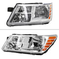 HEADLIGHTS CHROME HOUSING CLEAR LENS - NO BULBS INCLUDED