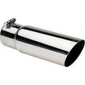 Gibson Round Single Wall Angle-Cut Tip - 3in OD/2.5in Inlet/8in Length - Stainless