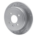 R1 Concepts Brake Rotor Drilled and Slotted Silver Fits Chevrolet Spark