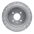 R1 Concepts Brake Rotor Drilled and Slotted Silver Fits Chevrolet Spark