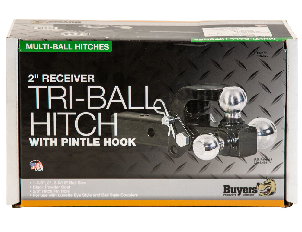 TRIBALL MOUNT W/PINTLE HOOK 17/8IN 2IN 25/16IN