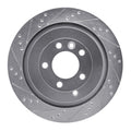 R1 05-16 Land Rover Discovery (Latin America) Rear Left Drilled & Slotted Silver Brake Rotor