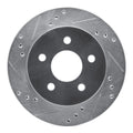 R1 Concepts Brake Rotor Drilled and Slotted Silver Fits Ford Taurus