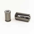 DeatschWerks Stainless Steel 8AN 5 Micron Universal Inline Fuel Filter Housing Kit (110mm)
