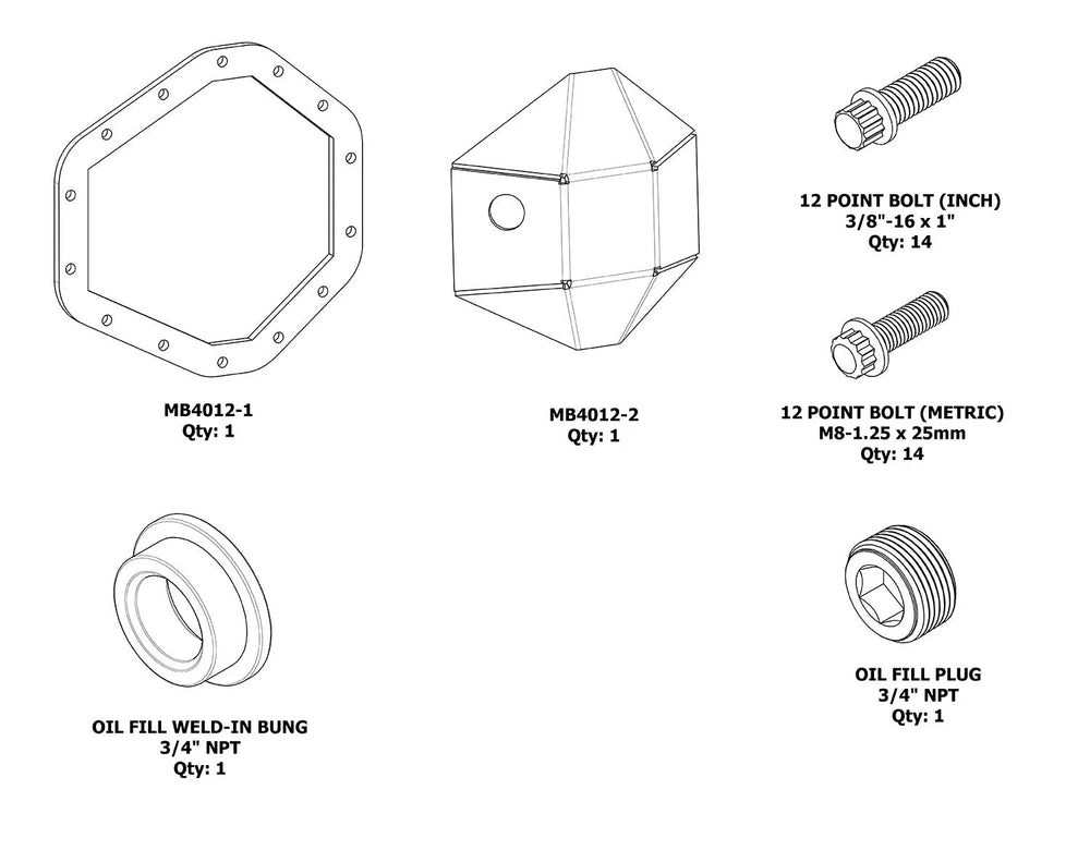 Motobilt differential cover