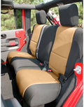 Seat Cover, Rear, Neoprene, Black/Tan; 07-18 Jeep Wrangler JK