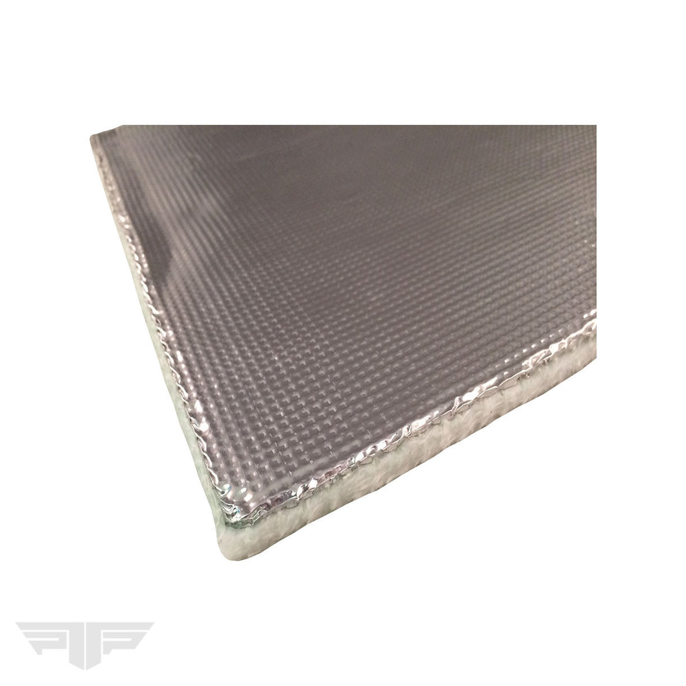 PTP Turbo Blankets Aluminum / Glass Fiber Adhesive Thermal Barrier Plus Sheet (24in x 24in)