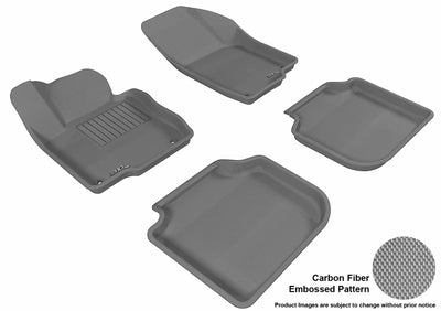 3D MAXpider 2012-2019 Volkswagen Passat Kagu 1st & 2nd Row Floormats - Gray
