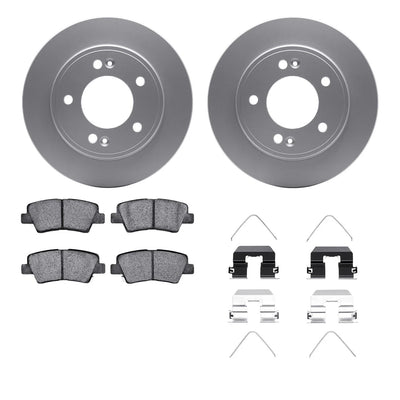 R1 17-22 Hyundai Elantra Rear Carbon Coated Brake Rotor Set w/Optimum OE Pads and Hardware