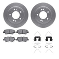 R1 17-22 Hyundai Elantra Rear Carbon Coated Brake Rotor Set w/Optimum OE Pads and Hardware