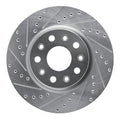 DFC 18-25 Jeep Wrangler Front Left Drilled & Slotted Silver Brake Rotor