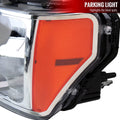 OE STYLE HEADLIGHTS WITH CHROME HOUSING CLEAR LENS AND AMBER REFLECTOR