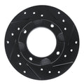R1 76-81 Honda Accord Hatchback Front Right Drilled & Slotted Black Brake Rotor