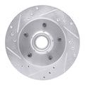 R1 Concepts Brake Rotor Drilled and Slotted Silver Fits Buick Regal